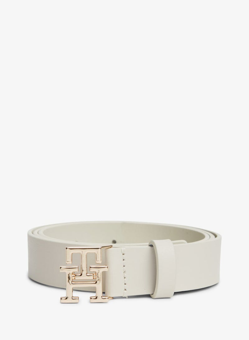 TOMMY HILFIGER TH Monogram Plaque Buckle Leather Belt - Image 2
